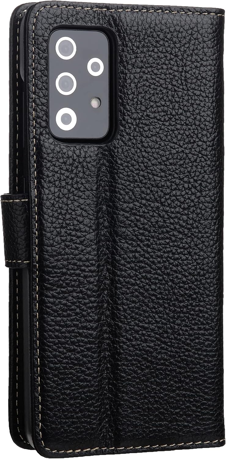 StilGut Talis kompatibel mit Samsung Galaxy A72 Hülle mit Kartenfach aus Leder, Wallet Case, Lederhü