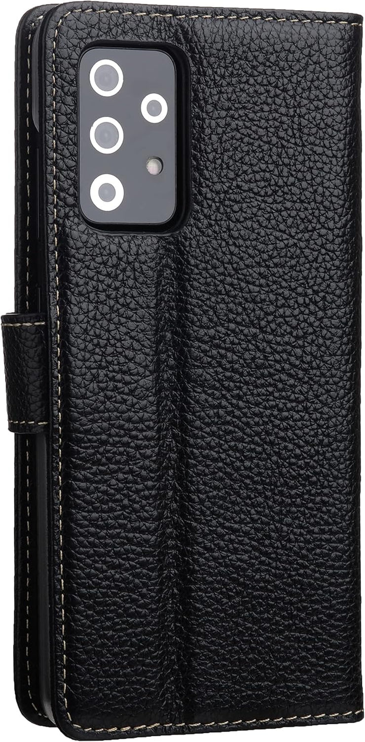 StilGut Talis kompatibel mit Samsung Galaxy A72 Hülle mit Kartenfach aus Leder, Wallet Case, Lederhü