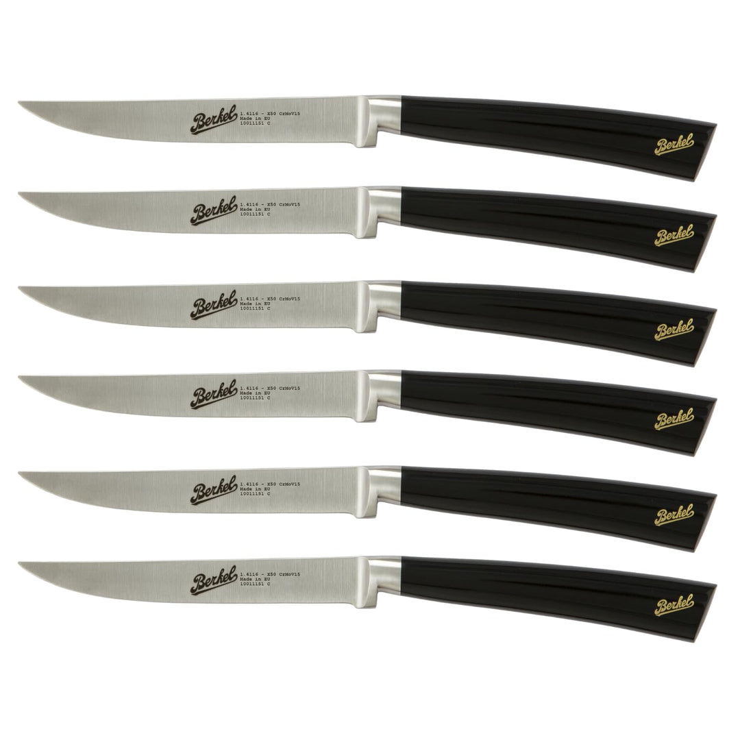 Berkel Elegance Set mit 6 Steakmessern Schwarz