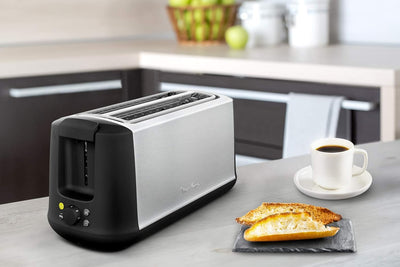 Moulinex Subito 4 Toaster, 2 lange Schlitze, 1700 W, Eco-Modus, Thermostat 7 Positionen, Brotzentrie