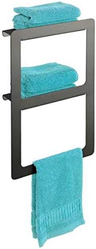 WENKO Handtuchhalter Duo Montella, inkl. Schraubmaterial für Wandmontage, Aluminium, rostfrei, 27x44