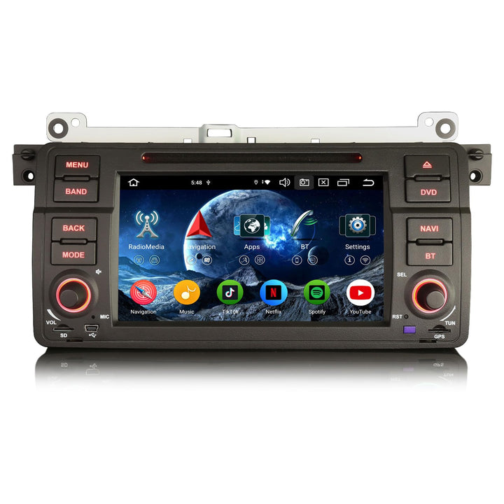 Erisin 7 Zoll 8-Kern 4GB+64GB Android 14 Autoradio Bluetooth GPS Navigation für BMW 3er E46 M3 Rover