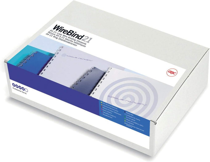 GBC MultiBind Drahtbinderücken, 14mm, silber, 100 Stück silber 14mm, silber 14mm