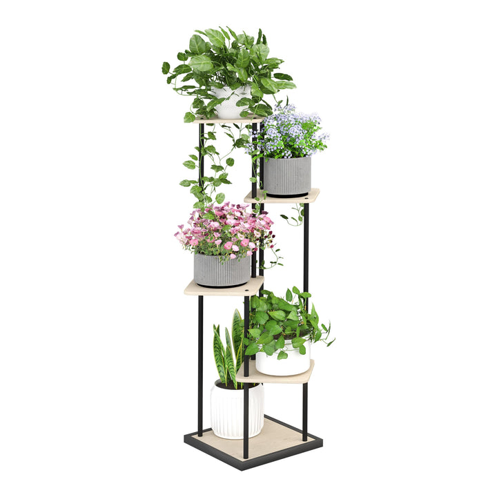 Ribelli 5 Etagen Pflanzenständer, Blumenständer 106 cm, Blumentreppe Blumenregal Pflanzentreppe aus