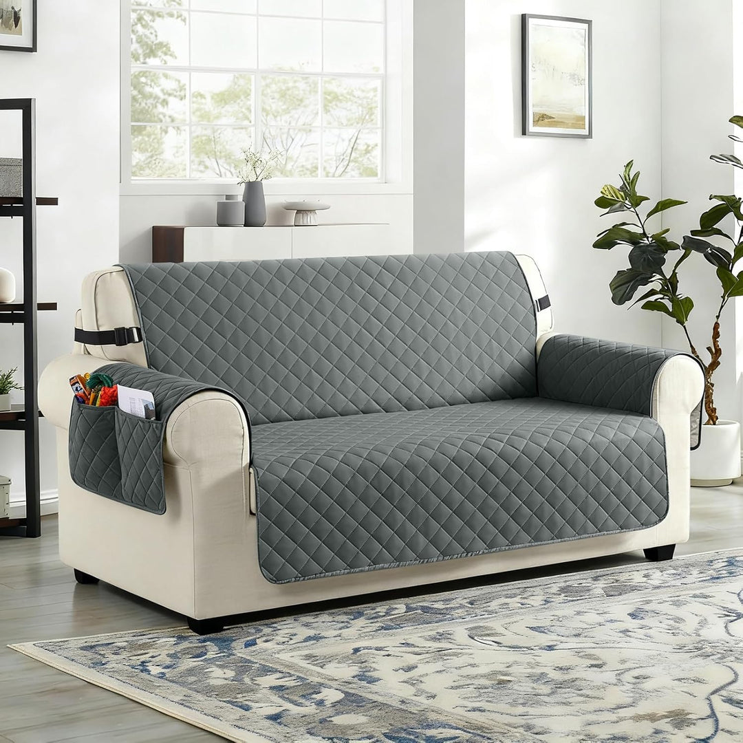 TAOCOCO Sofa Überzug, Sofabezug Wasserdicht Mit Gummiband，Wohnzimmer Anti-Rutsch Gepolsterter Sofasc