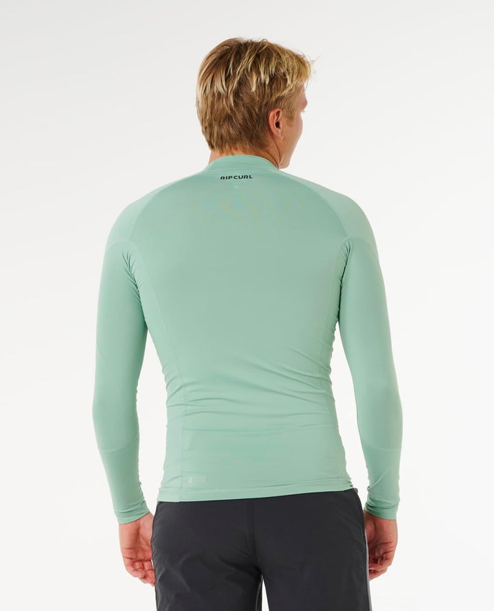 Rip Curl Herren Waves UPF 50 Performance Long Sleeve Rashguard Rash-Guard-Shirt XL Grün, XL Grün