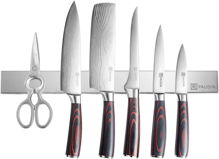 PAUDIN Magnetleiste Messer 45 cm Messerleiste magnetische Küchenmesserleiste aus Edelstahl mit extra