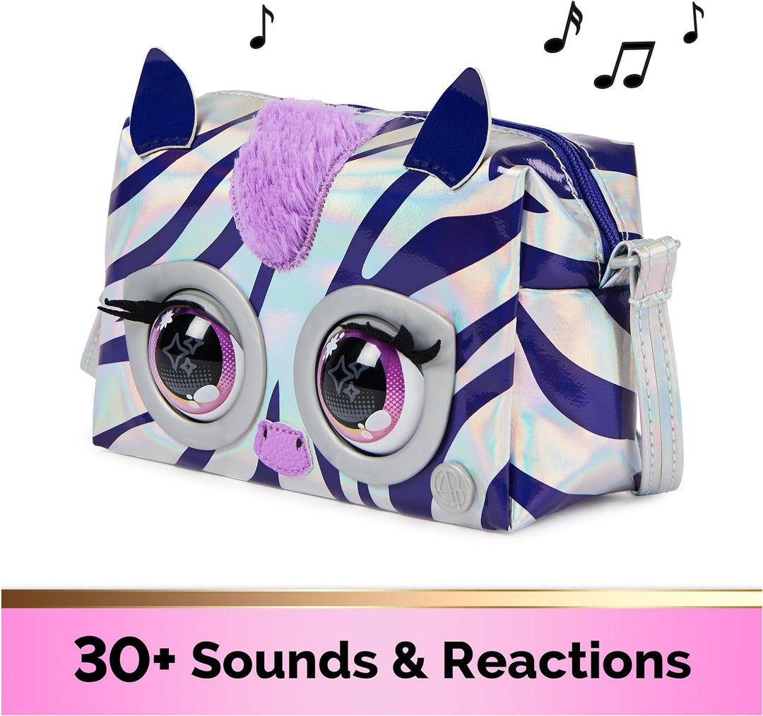 Purse Pets Metallic Magic Rebel Stripez Zebra - interaktive Kindertasche, die mit mehr als 30 Geräus