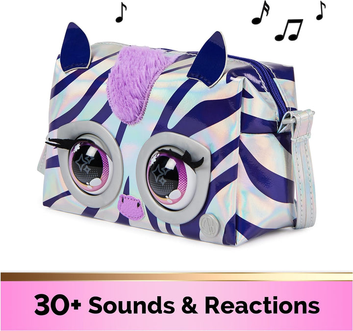 Purse Pets Metallic Magic Rebel Stripez Zebra - interaktive Kindertasche, die mit mehr als 30 Geräus