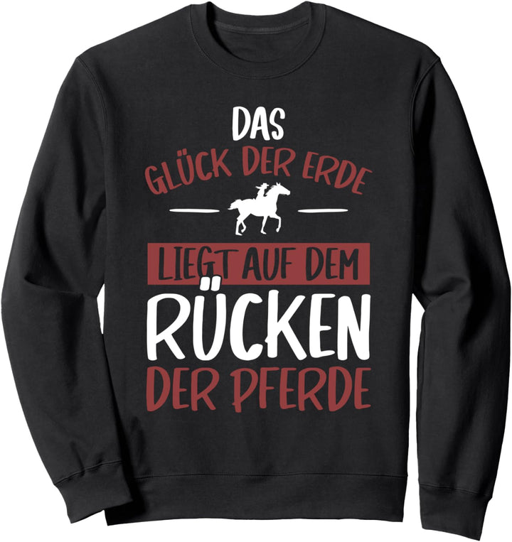 Reitsport Pferde Machen Glücklich Mädchen Reiterin Stall Sweatshirt