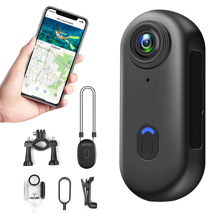 cyi Ultra HD Actionkamera 4K/30FPS mit WiFi, 30m Wasserdicht & 120° Weitwinkel, Tragbare Mini SportK