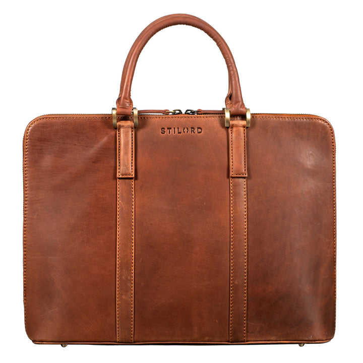 STILORD 'Clover' Arbeitstasche Damen Leder Elegant Business-Tasche Vintage Laptoptasche 13,3 Zoll Do