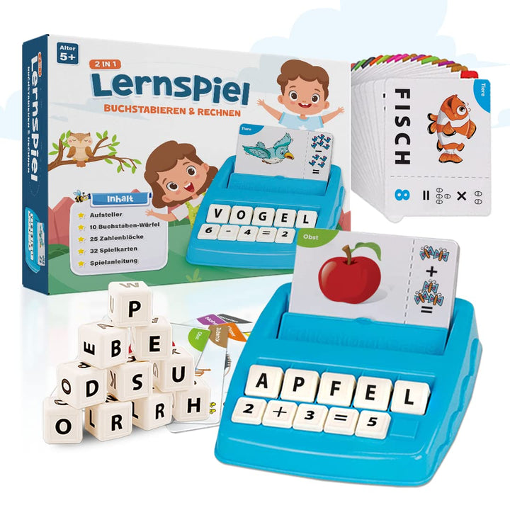 Buchstaben Lernspiel ABC Montessori Lernen ab 4 5 6 Jahre Vorschule Zahlen Rechnen Schulanfänger 1 K
