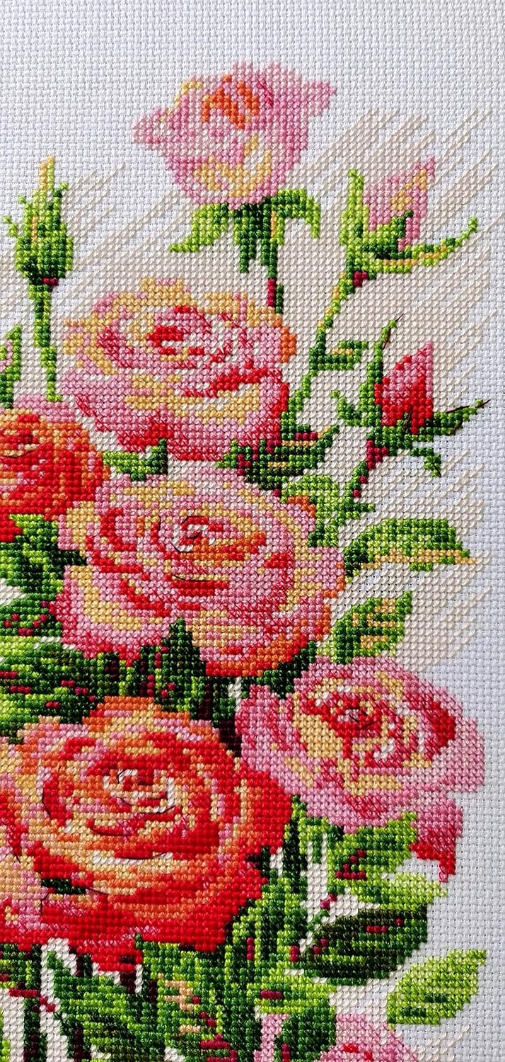 RIOLIS Counted Cross Stitch Kit 7.75"X19.75"-Blooming Roses (14 Count)