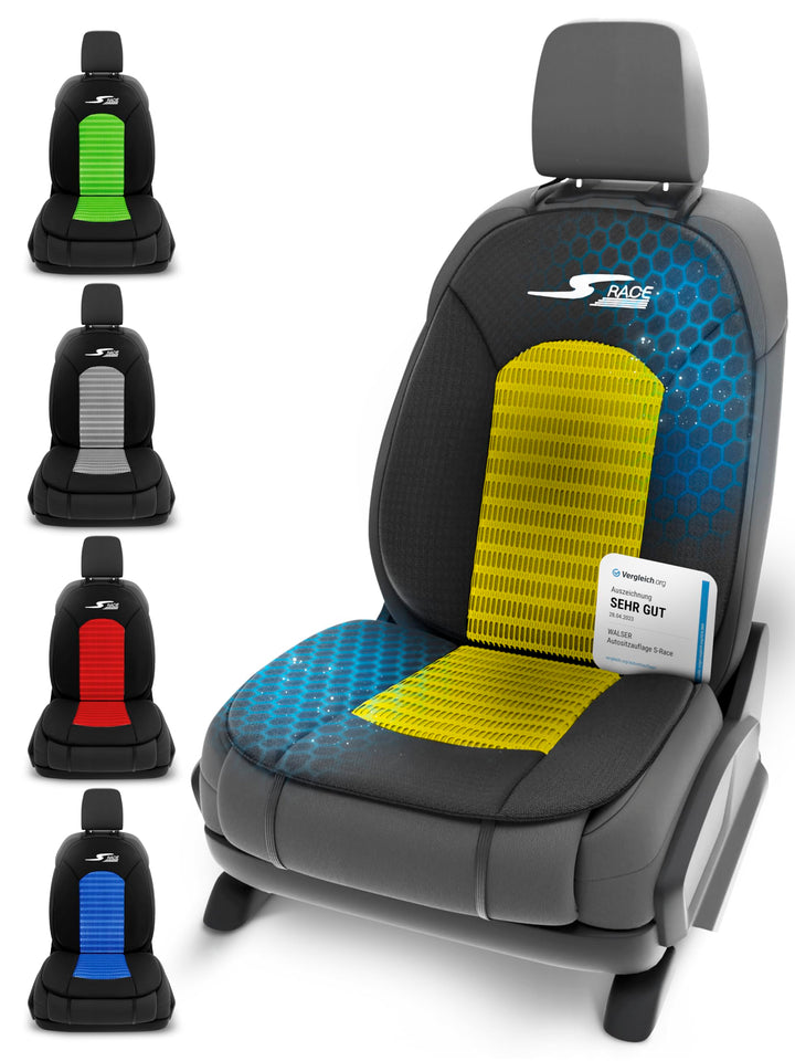 Walser Car Comfort Auto-Sitzauflage S-Race, Auszeichnung Sehr Gut* Autositzauflage, Sitzkissen-PKW,