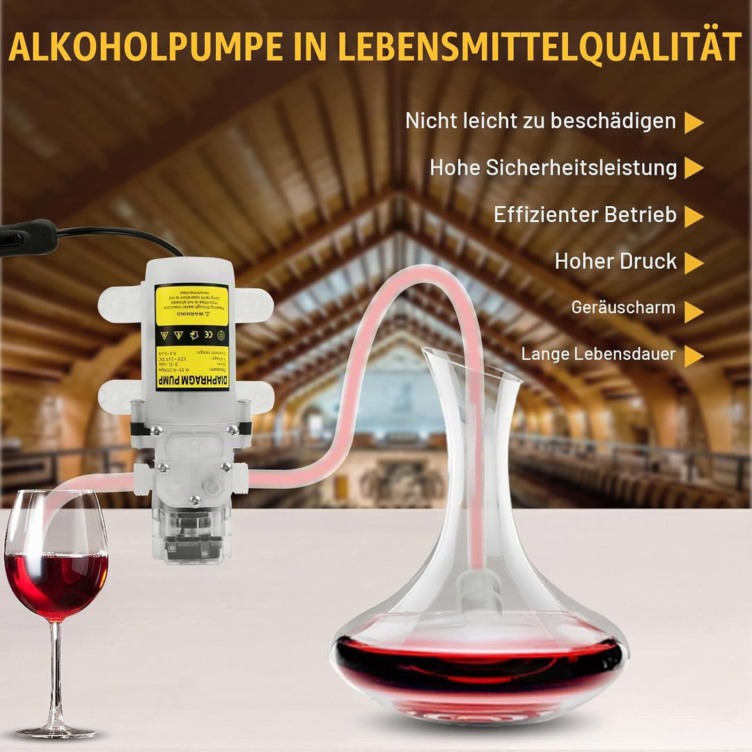 CISSIYOG Elektrische Wasserpumpe,Membranpumpe,Haushalt Bierpumpe,Selbstansaugende Membranpumpe in Le