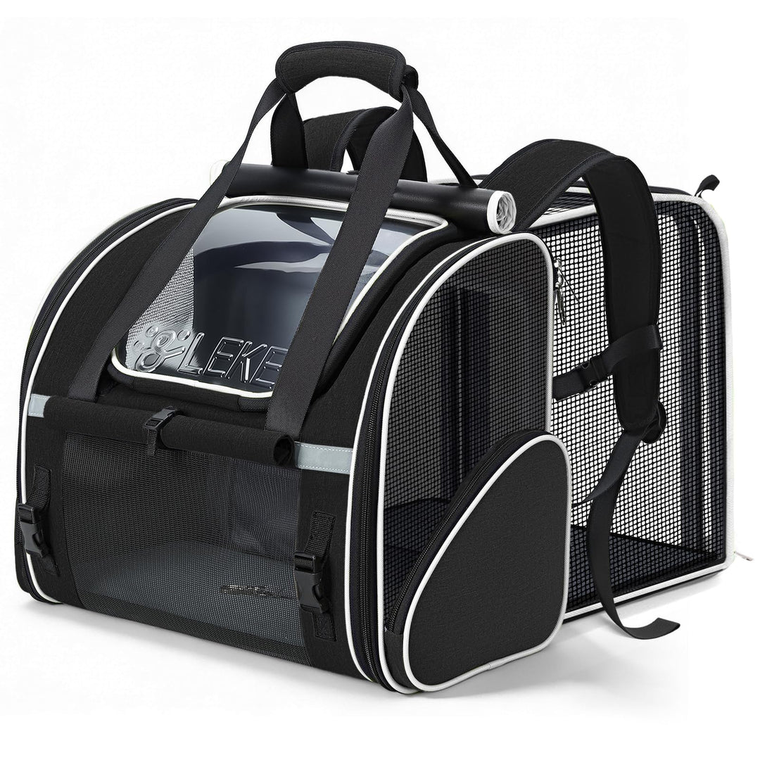 Lekesky Katzenrucksack Bubble Haustier Rucksack mit Netzfenster, Hunderucksack Erweiterbar Tragbare