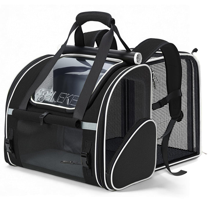 Lekesky Katzenrucksack Bubble Haustier Rucksack mit Netzfenster, Hunderucksack Erweiterbar Tragbare