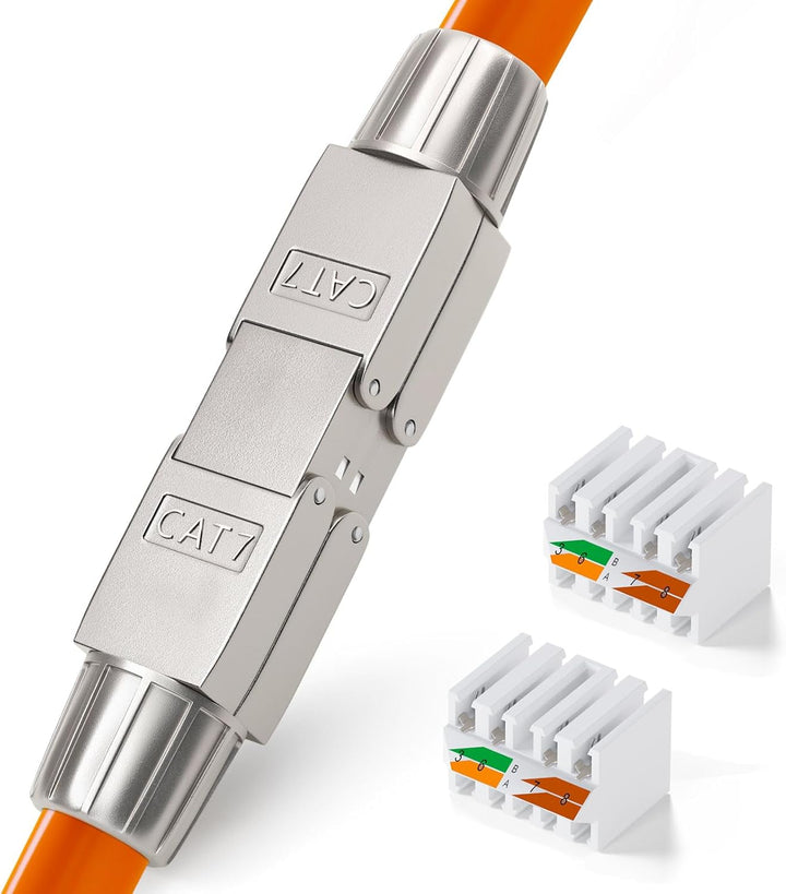 HB-DIGITAL 8x CAT 7 Netzwerkkabel Verbinder LSA werkzeugloser | CAT 7 STP, feldkonfektionierbare Kup