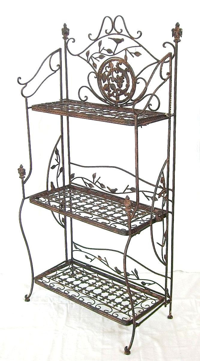 Denk Regal Avis aus Metall 1844 Schmiedeeisen Braun 123 cm Bücherregal Badregal Küchen