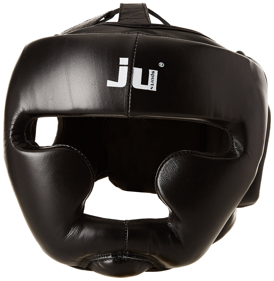 Ju-Sports Kopfschutz Chin - schwarz, Leder I Kinn-, Ohren- & Jochbeinschutz optimal Für Boxen, Kickb