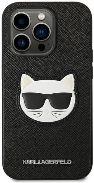 KARL LAGERFELD KLHCP14XSAPCHK hülle für iPhone 14 Pro Max 6,7" hardcase schwarz/Black Saffiano Choup