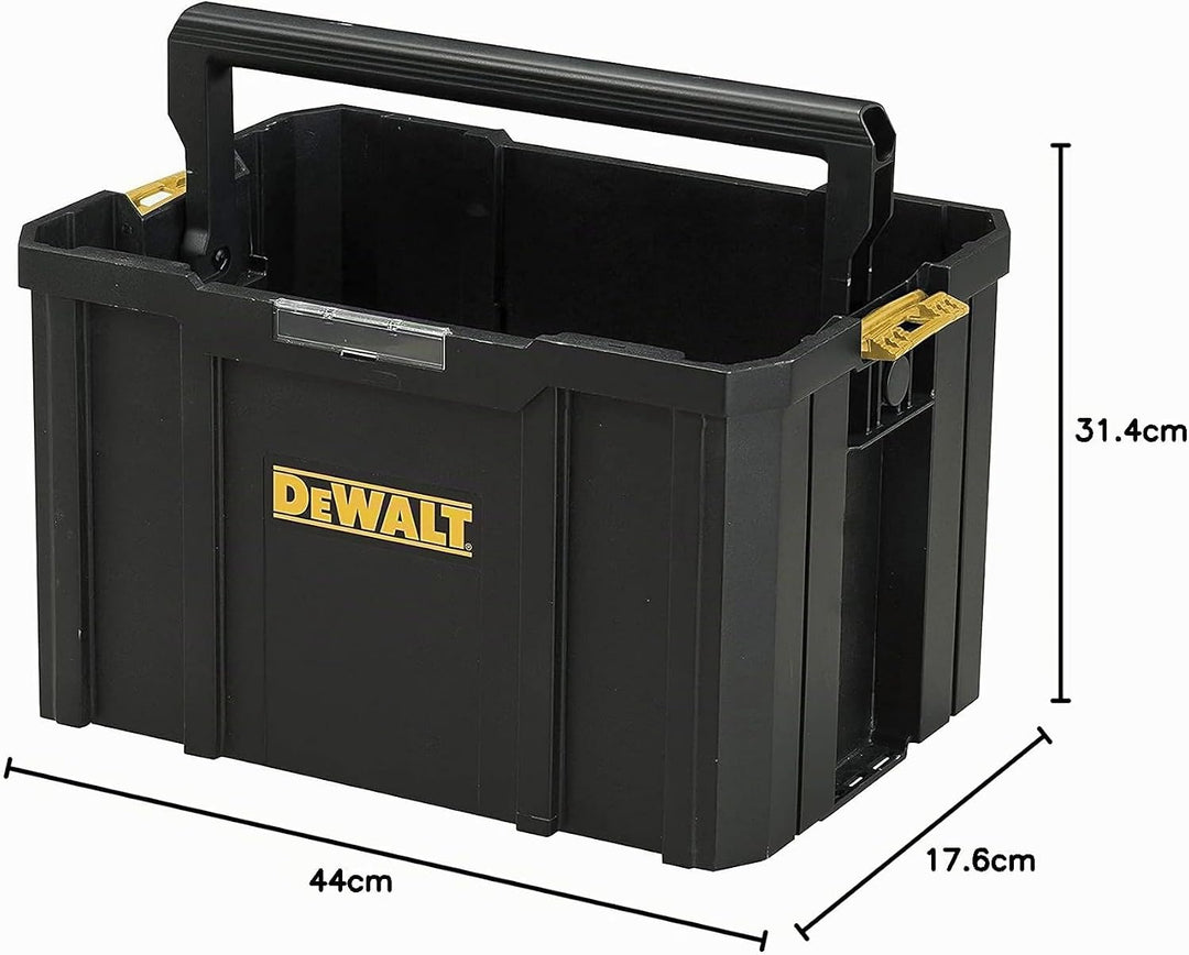 Dewalt TSTAK-Werkzeugtrage (belastbar bis 20 kg, Abmessungen 440 x 314 x 176 mm, klappbarer Handgrif