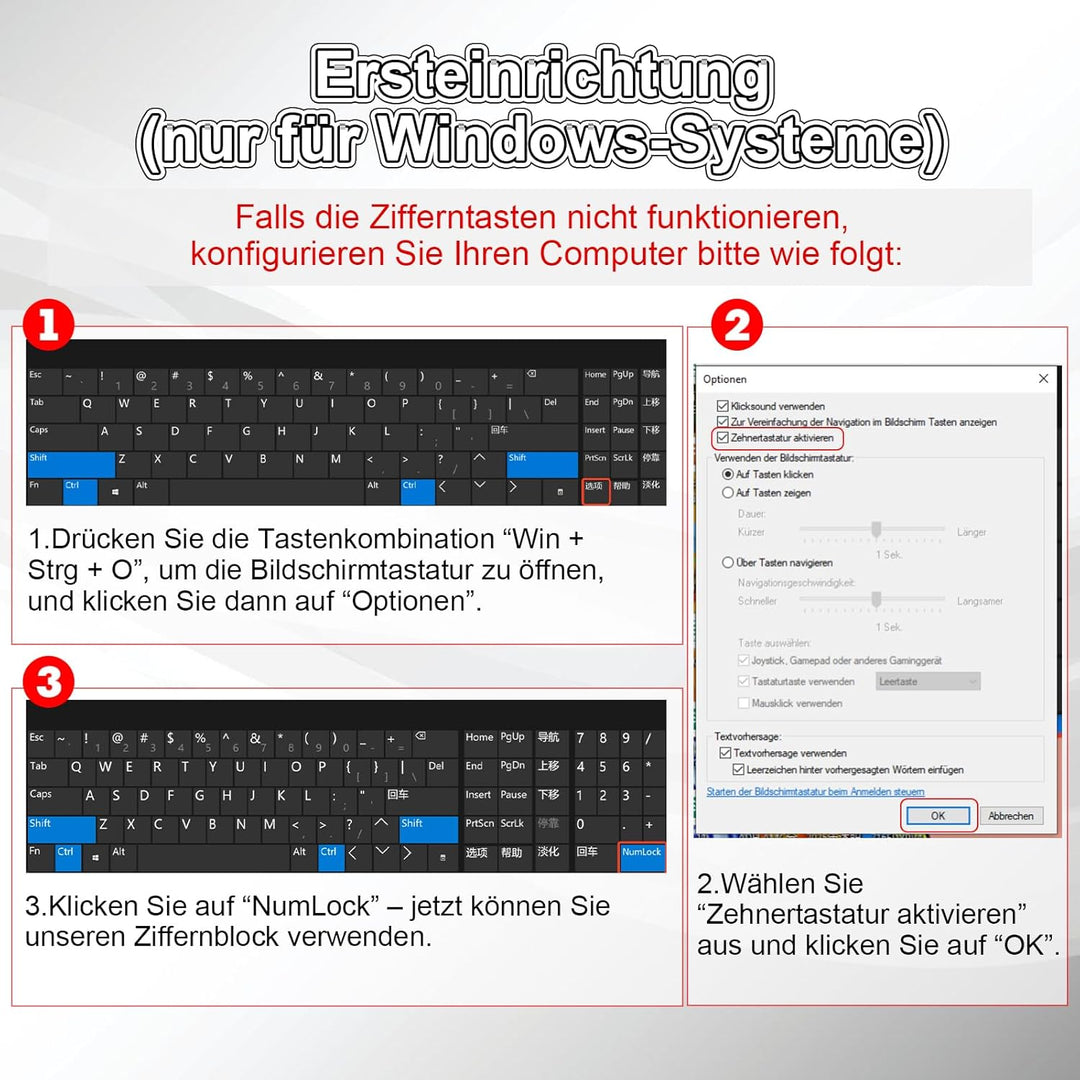 Löt Bausatz, DIY Numpad Keypad USB-Nummerntastenfeld & Pfeiltasten Mini-Mechanische Tastatur, 18 Tas
