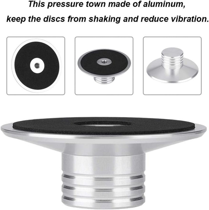 Tosuny Schallplattengewicht Clamp LP Schallplattenspieler Metal Disc Stabilizer für LP Plattenspiele