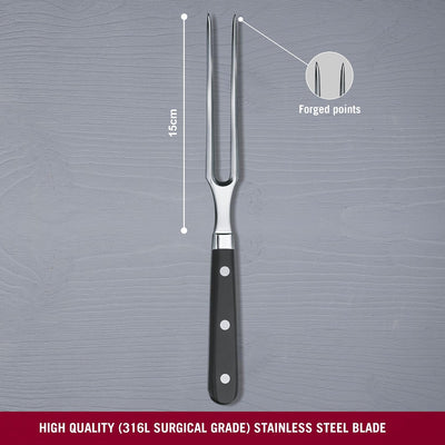 Victorinox, Grand Maître, Profi Tranchiergabel, Extra Scharfe Klinge, 15 cm, Robuster Kunststoffgrif