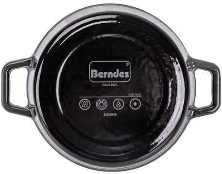Berndes Serviertopf B.iron 0,75L mit Deckel - 14 cm - Gusseisen mit Emaillebeschichtung - Kochtopf z
