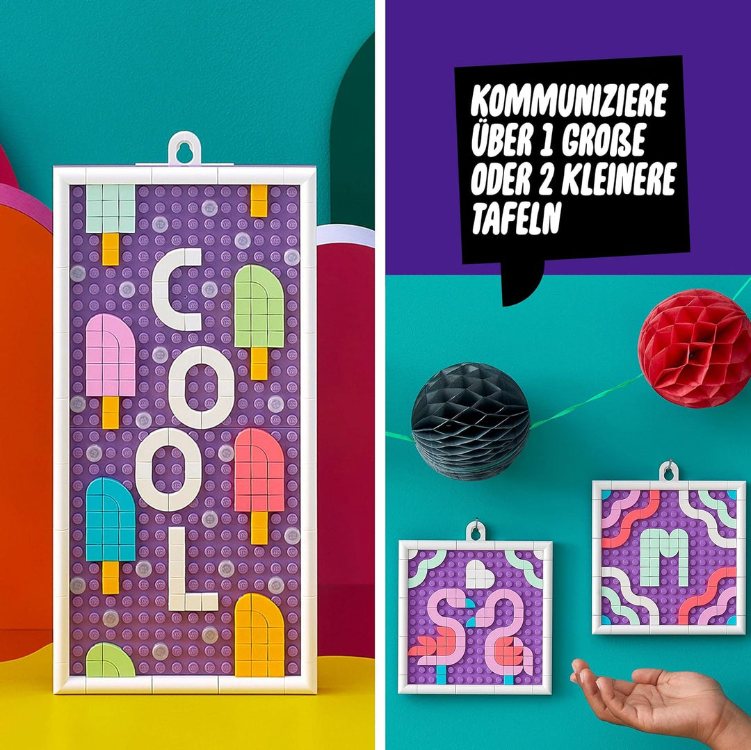 LEGO 41951 DOTS Message Board, DIY Kinderzimmer-Deko, Mosaik Bastelset für Spielzeug Türschild und L