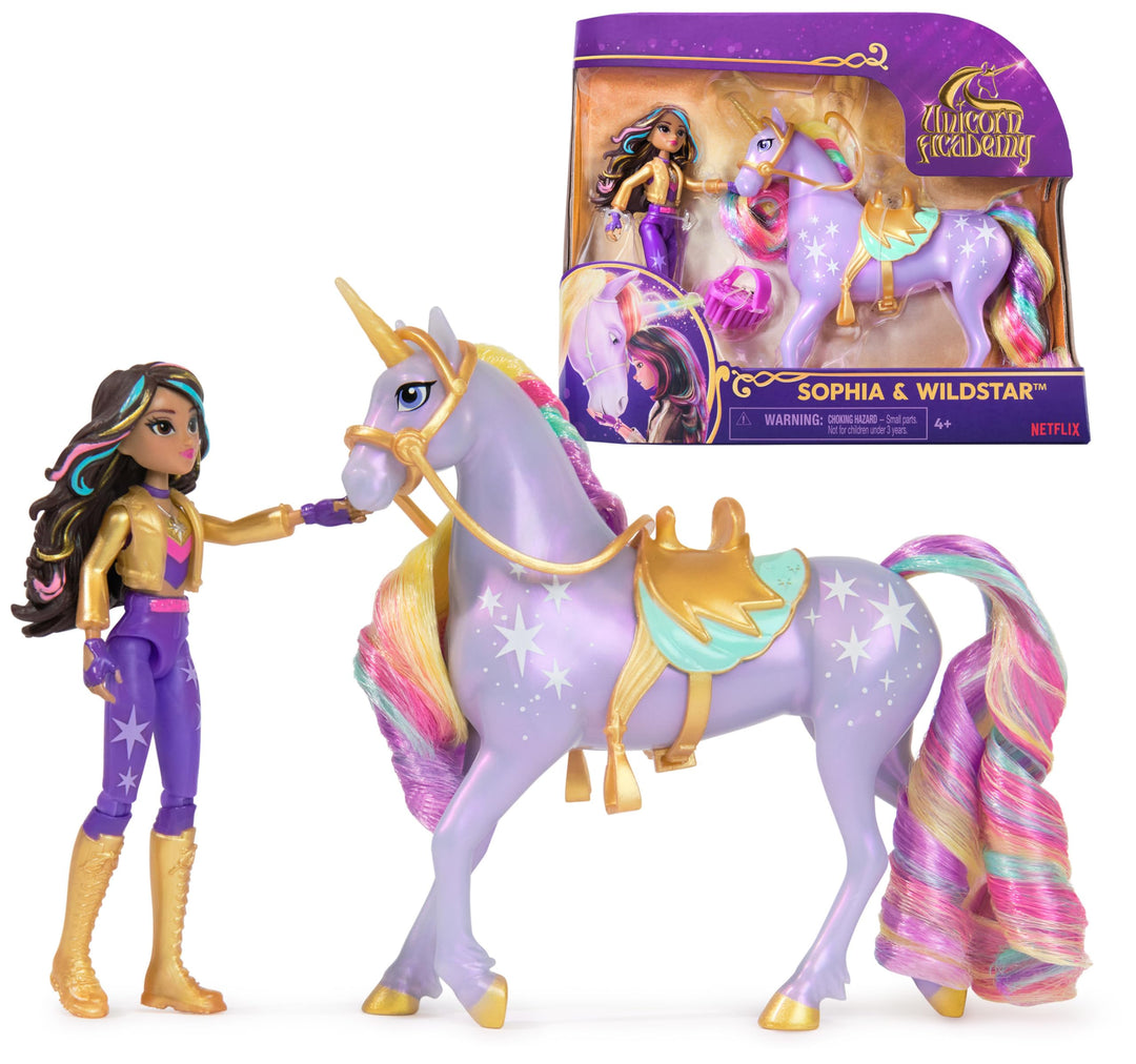 Unicorn Academy Sophia und Einhorn Wildstar Set - ca. 12 cm grosse Originalfiguren zur beliebten Net