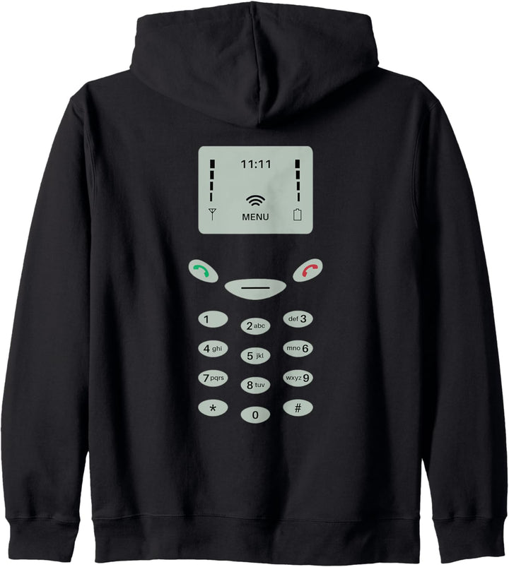 Retro 90er Jahre – Anfang der 2000er Jahre Handy Kapuzenjacke