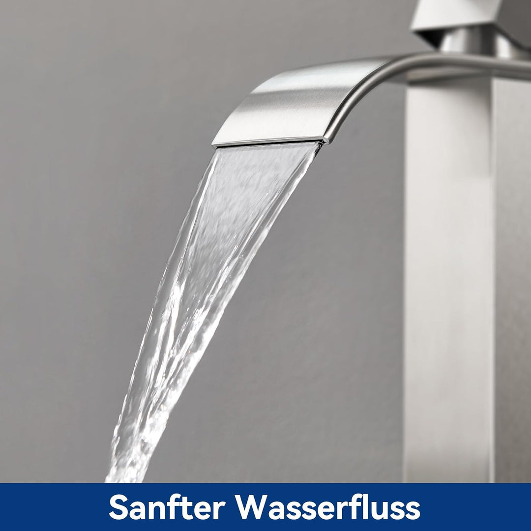 CECIPA Wasserhahn Bad, Waschtischarmatur Wasserfall für Badezimmer | Waschbecken Armaturen Mit Warm
