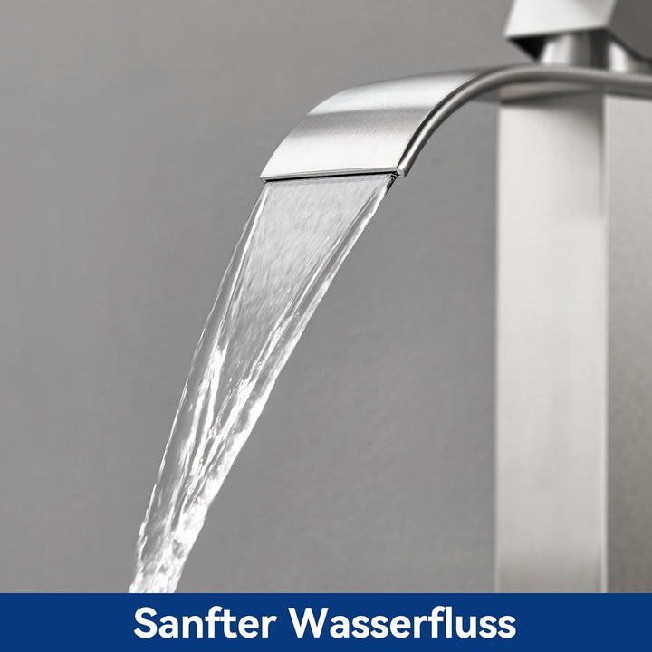 CECIPA Wasserhahn Bad, Waschtischarmatur Wasserfall für Badezimmer | Waschbecken Armaturen Mit Warm