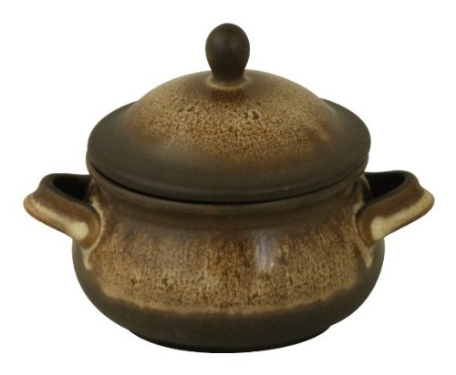 Original Bunzlauer Keramik Suppentasse / Marmeladentopf 0.75L im Dekor ZACIEK (Bauernkeramik)