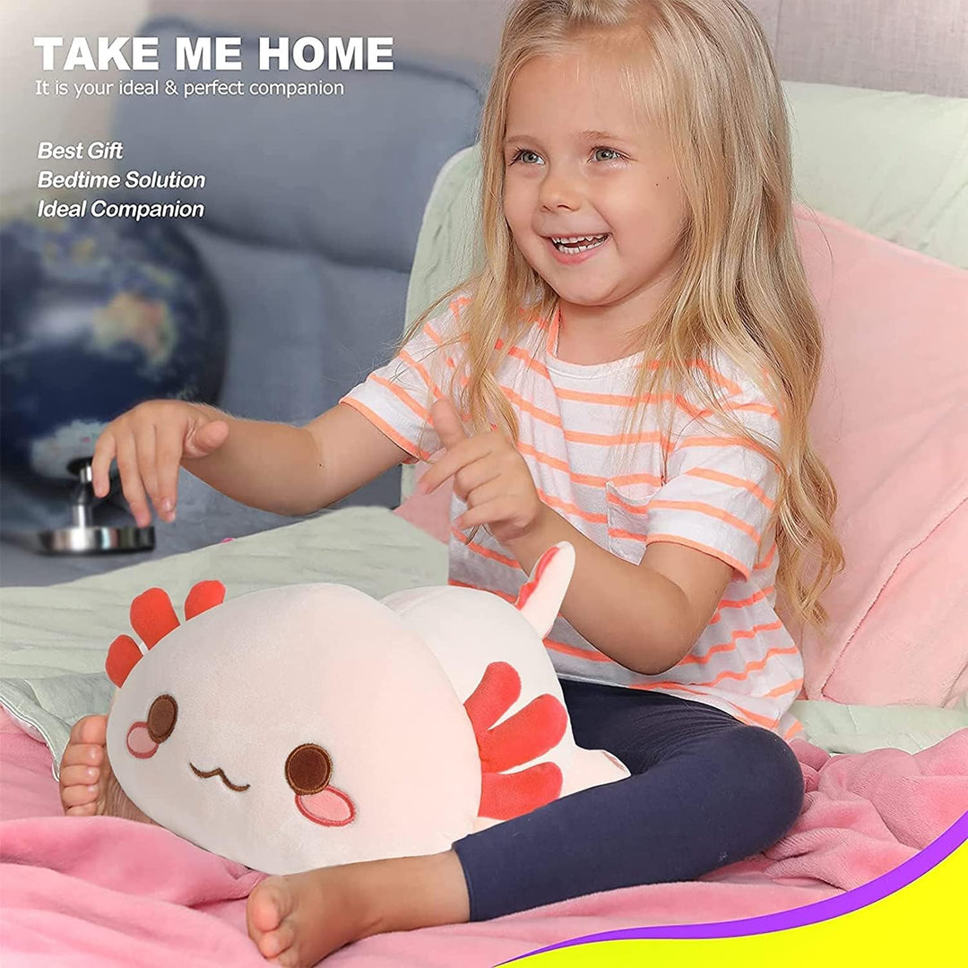 shownicer Plüschtier Axolotl Stofftier Kawaii Salamander Plüsch, Axolotl Kuscheltier Plüschkissen Sp