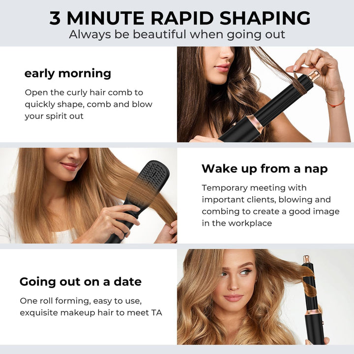 Airstyler 5 in 1 Hairstyler Haarstyler Ionen Föhn Luft Lockenstab Magic Styler Warmluftbürste Föhnbü