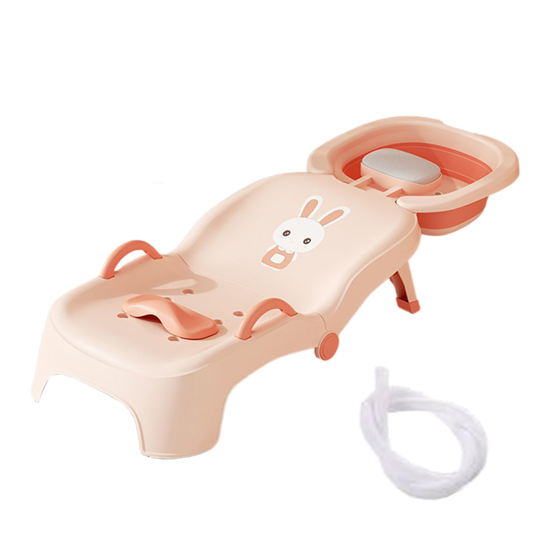 Klappbarer Baby Shampoo Stuhl | Klappbarer Shampoonier-Sessel - Verstellbare Kopfstütze Rinse-Sitz F