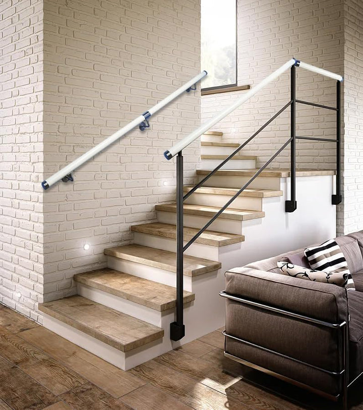 Handläufe für Treppen 30-600cm Holzhandlauf mit Halterungen, Rutschfeste Treppengeländer Stützstange