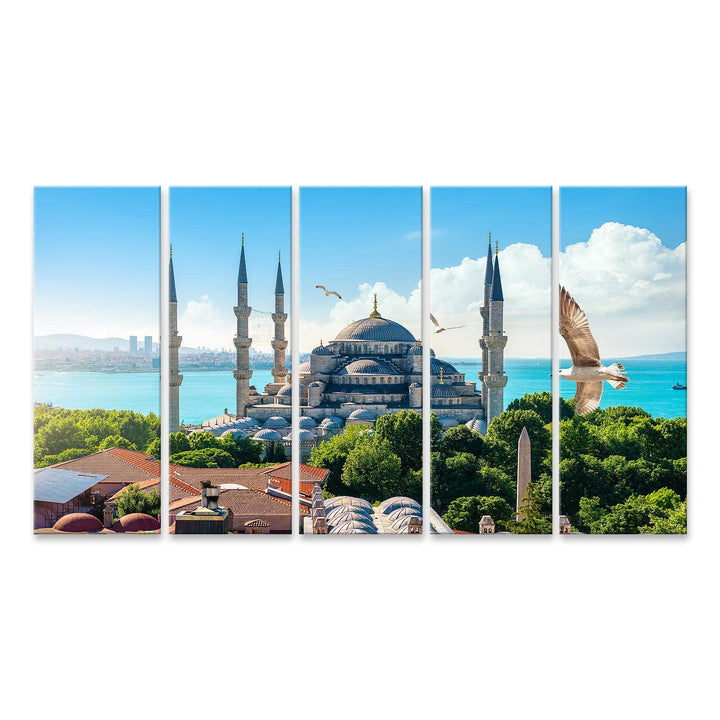 islandburner Bild auf Leinwand Blaue Moschee Am Bosporus Istanbul Türkei Bilder Wandbilder Poster Le