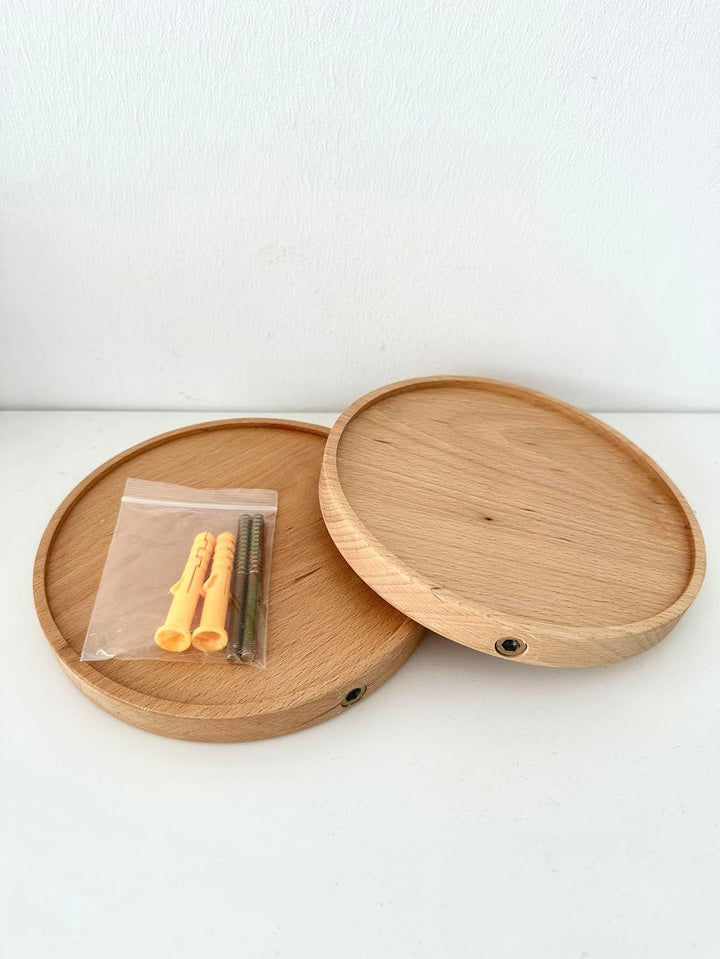 anaan Coracle Wandregal rund Schweberegal Holz Kleine Regale Wandablagen Deko Regal Pflanzenregal Ho