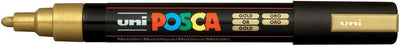 POSCA uni-ball 182520 - POSCA Marker mit mittelfeiner Rundspitze, 8er Set, Metallic Metallfarben 8 S
