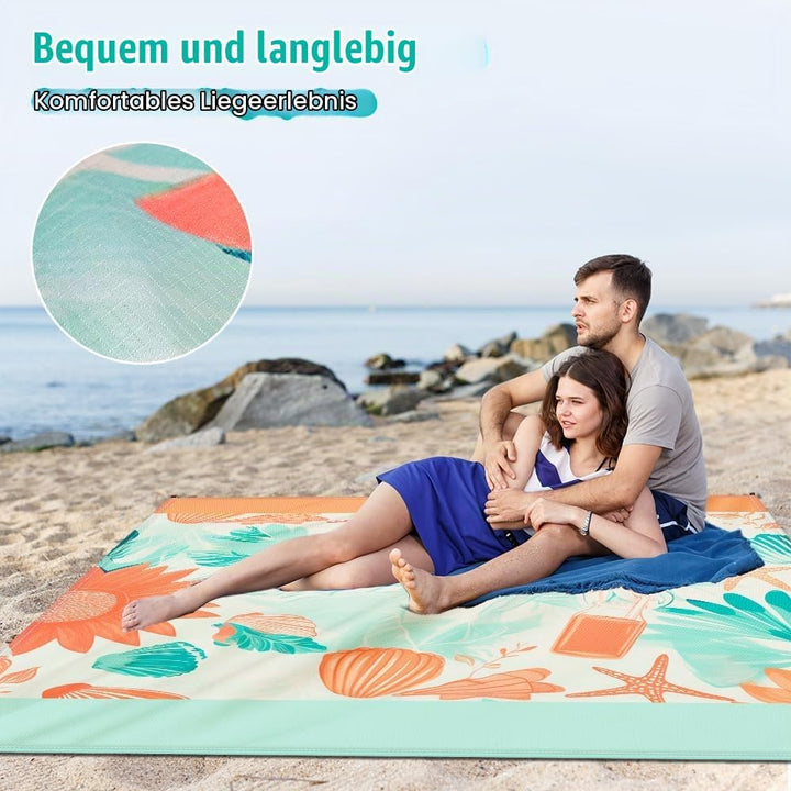 Stranddecke Sandfrei, Sandfeste Stranddecke Wasserdicht, Leicht Und Dünn, Tragbare Strandmatte Faltb