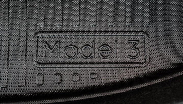 Kofferraummatte für Tesla Model 3 Highland 2024 + 2025 + 2026 Wasserdicht Hoher Rand Trunk Kofferrau