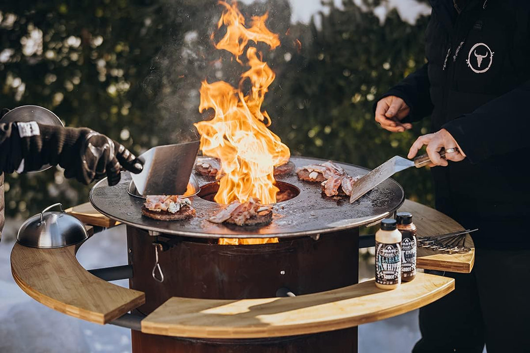 MOESTA-BBQ 10656 BBQ Disk Feuerplatte Einzeln - Plancha 6mm Gusseisen-Platte für Kugel-Grill/Grillfa