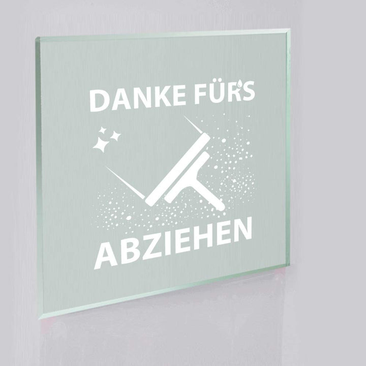 Aufkleber Duschabzieher: Danke fürs Abziehen - 20 Stück, 20