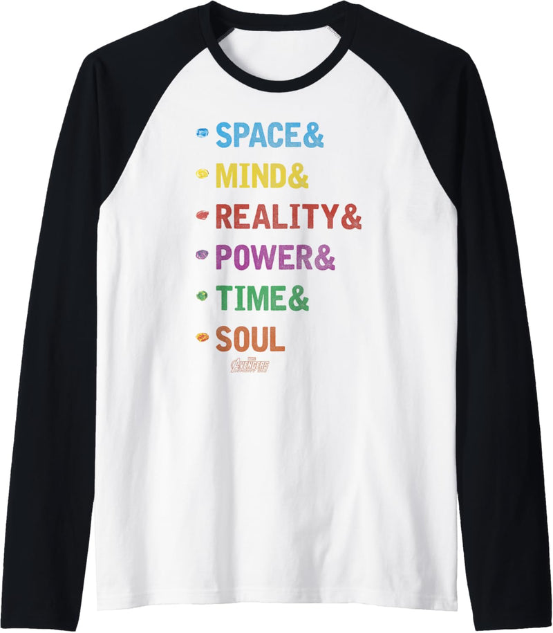 Marvel Avengers: Infinity War Infinity Stones Text Stack Raglan