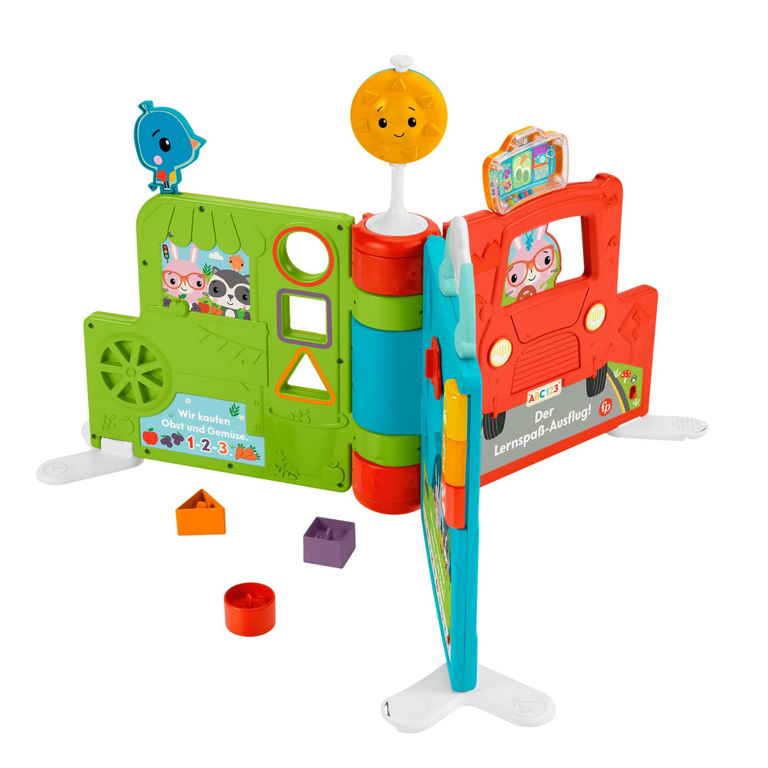 Fisher-Price HCL07 - Riesen Sitz&Steh Erlebnisbuch, elektronisches Lernspielzeug und Aktivitätszentr
